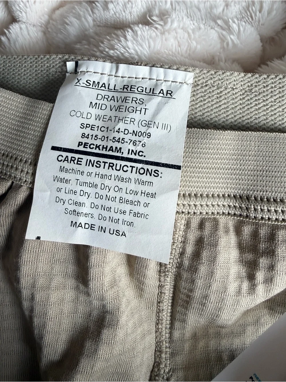 Polartec Waffle Thermal Pants Military size men’s XS NwT